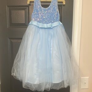 Blue Sequin Tulle Dress